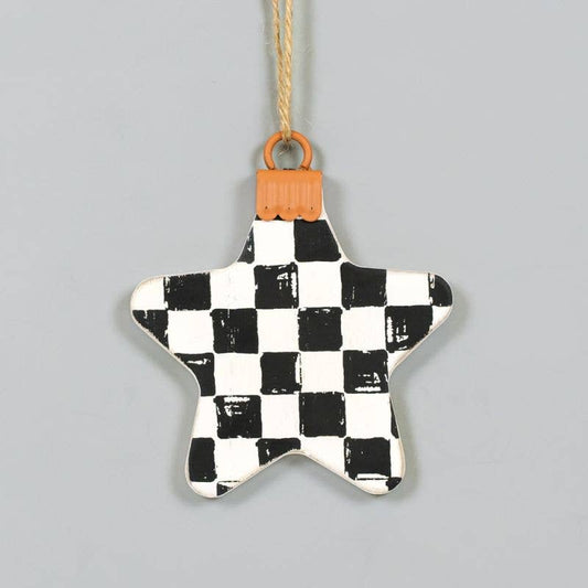 Adams & Co. - Checkered Star Ornament