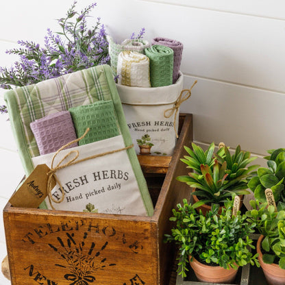 Audrey's - Dish Cloth Set - Fresh Herbs (SET OF 4)