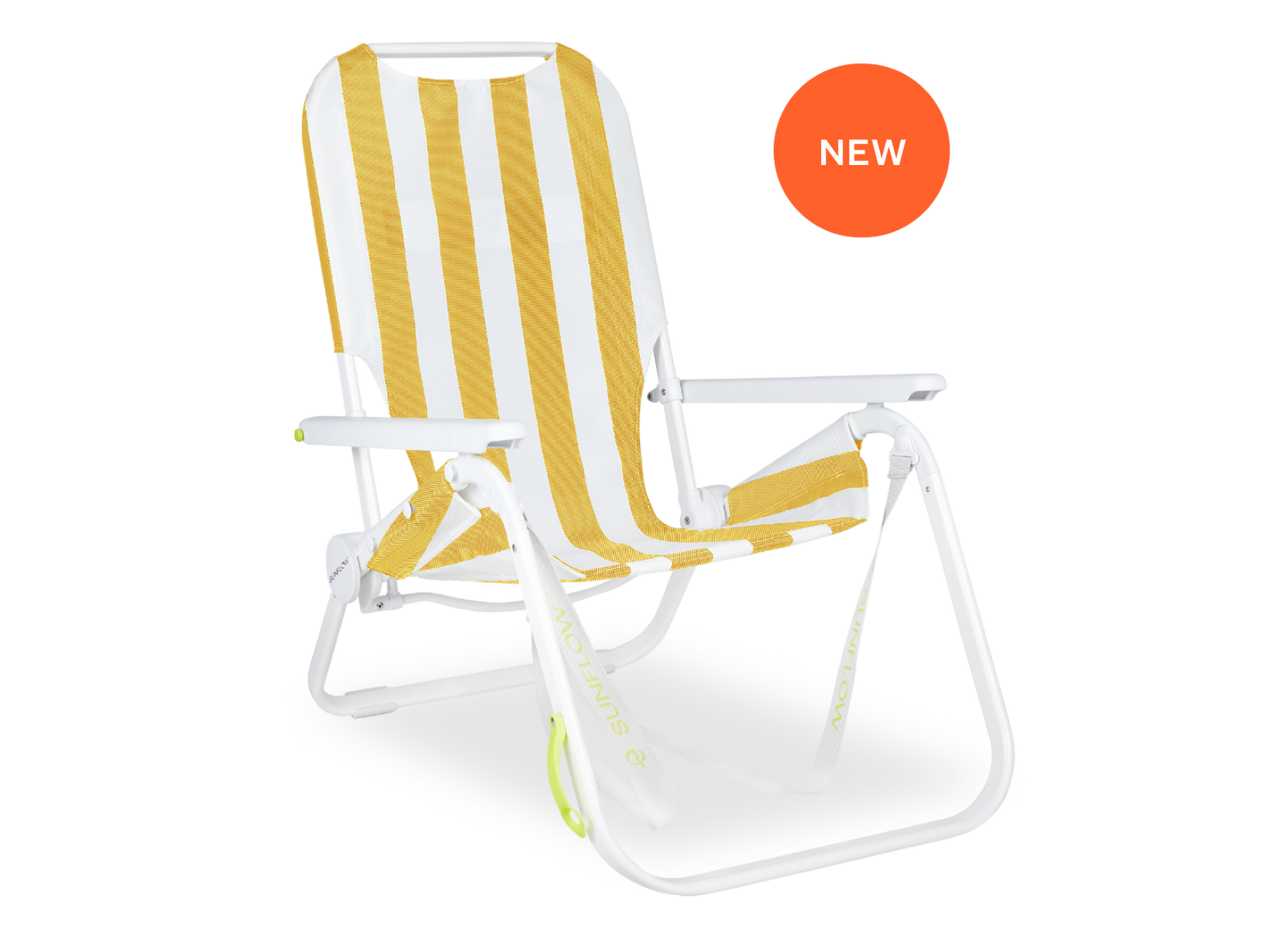 SUNFLOW - The Shore Thing Chair: Rosé Pink Stripe / The Shore Thing Chair with Sun Shade and Drink Holder