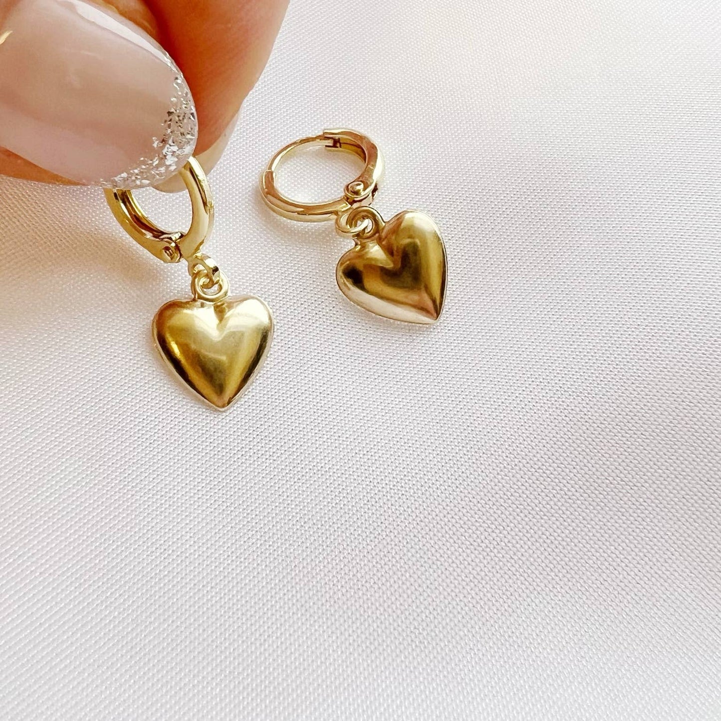 True By Kristy Jewelry - Hartley Valentine’s Day Heart Hoops Gold Filled Earrings