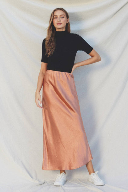 Dress Forum - Reflection Pull On Maxi Skirt - Golden Sand