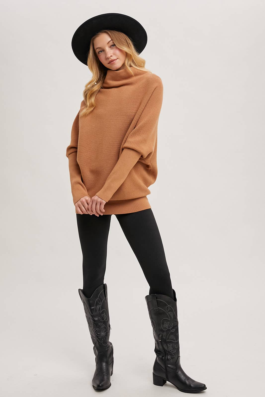 Bluivy - SLOUCH NECK DOLMAN SLEEVED PULLOVER