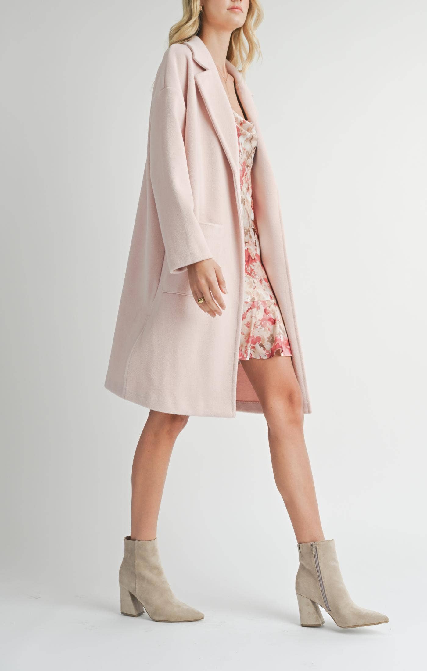 Sadie & Sage - Hayley Open Coat - Light Pink