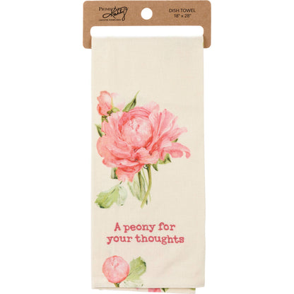 Primitives by Kathy - A Peony For Your Thoughts Kitchen Towel