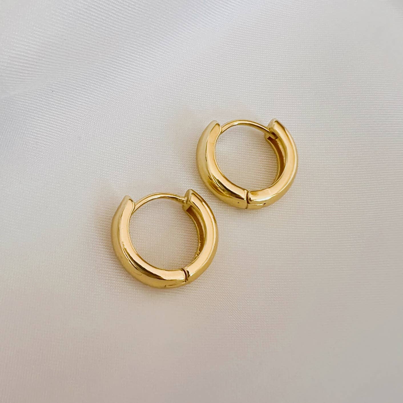 True By Kristy Jewelry - Jake Chunky Huggie Hoops Earrings Gold Filled