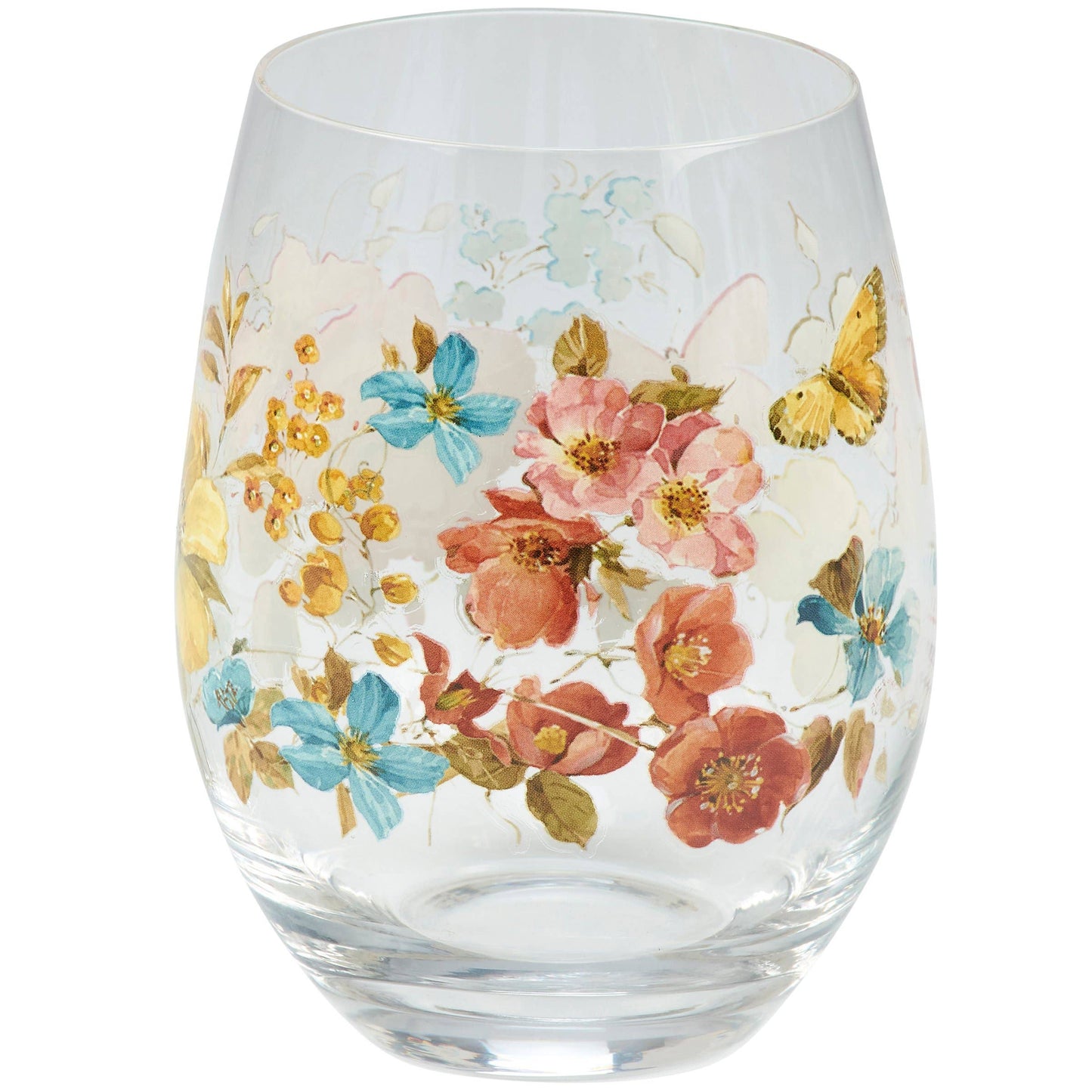 Primitives by Kathy - Florals Wine Glass