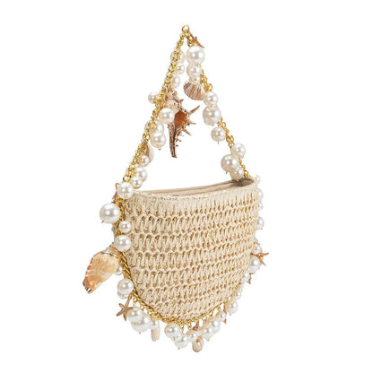 Melie Bianco - Isla Natural Small Shells Top Handle