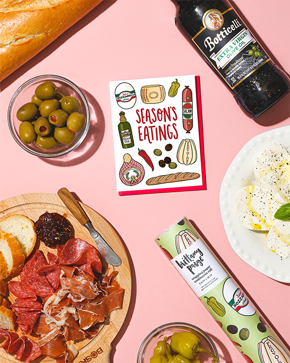 Italian Meats & Cheeses Christmas Wrapping Paper