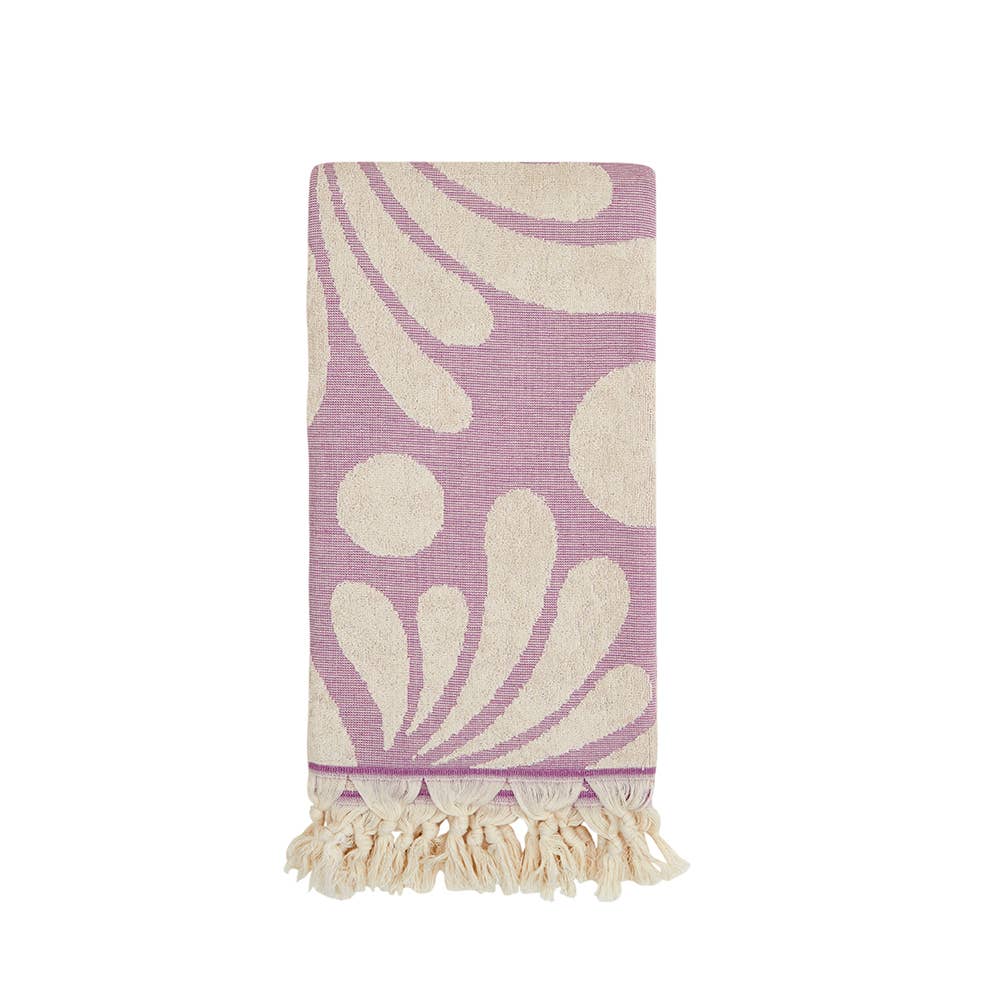 Kikoya - Rio Turkish Terry Beach Bath Towels Sauna Spa Pool Hammam: Purple