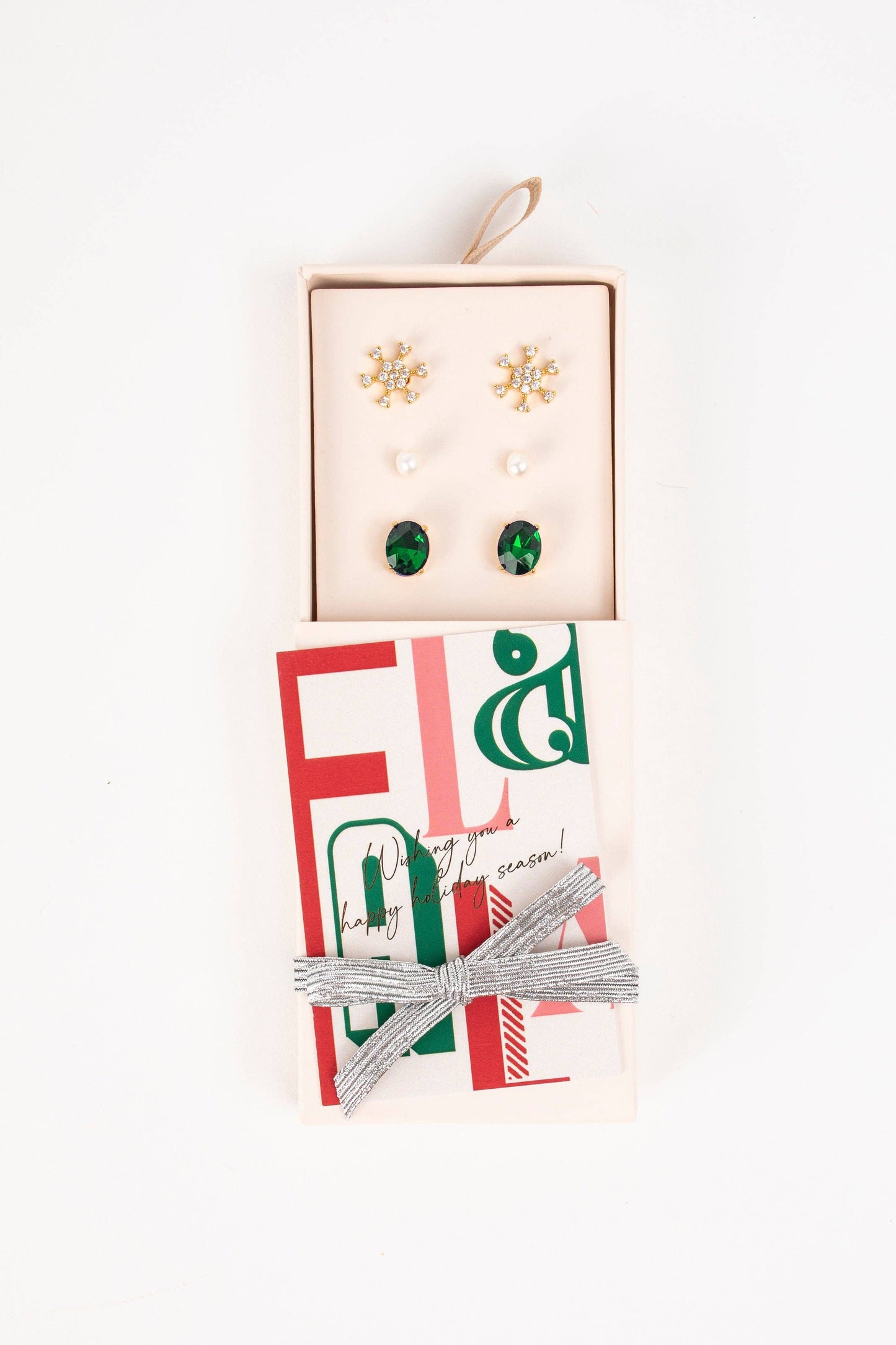 Violet & Brooks - Clara Boxed Holiday Earrings - Emerald