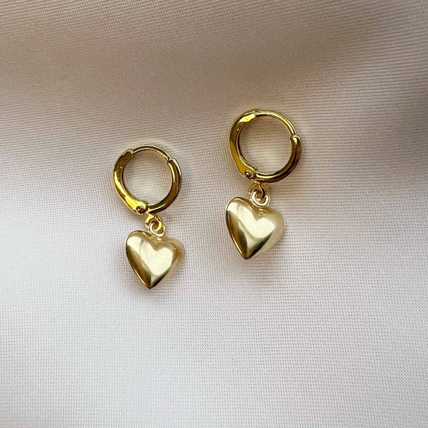 True By Kristy Jewelry - Hartley Valentine’s Day Heart Hoops Gold Filled Earrings