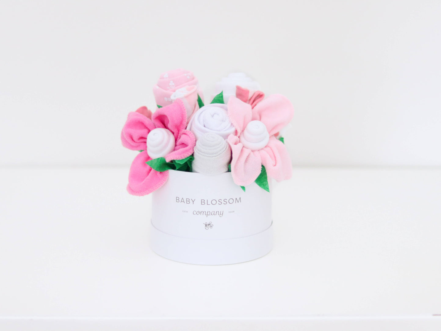 Baby Blossom Company - Petite New Mom Baby Girl Gift Box Bouquet -Floral