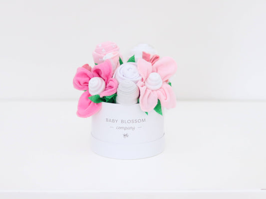 Baby Blossom Company - Petite New Mom Baby Girl Gift Box Bouquet -Floral