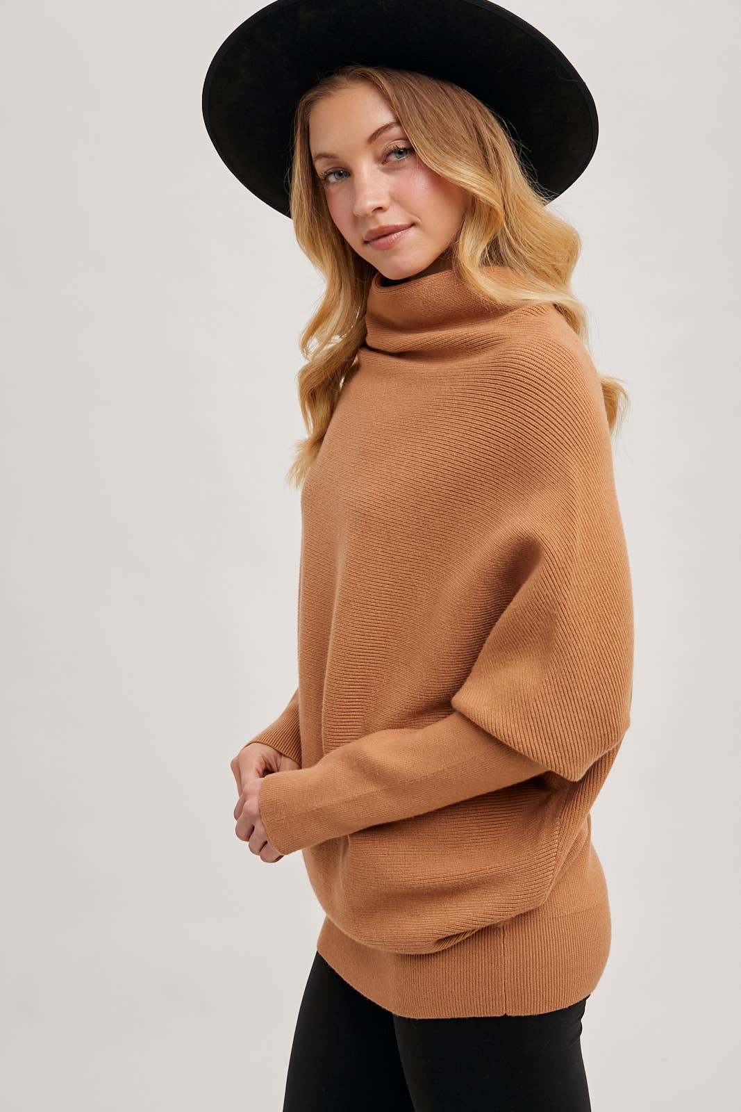 Bluivy - SLOUCH NECK DOLMAN SLEEVED PULLOVER