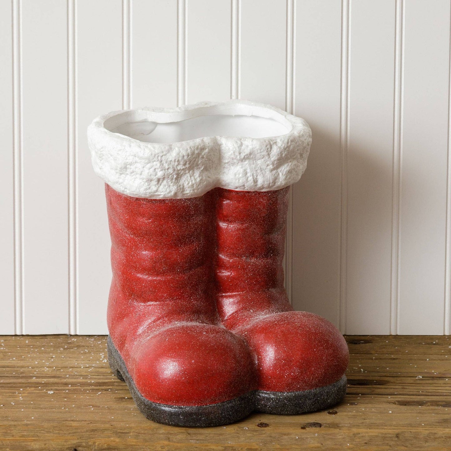 Audrey's - Glittery Santa Boots Planter