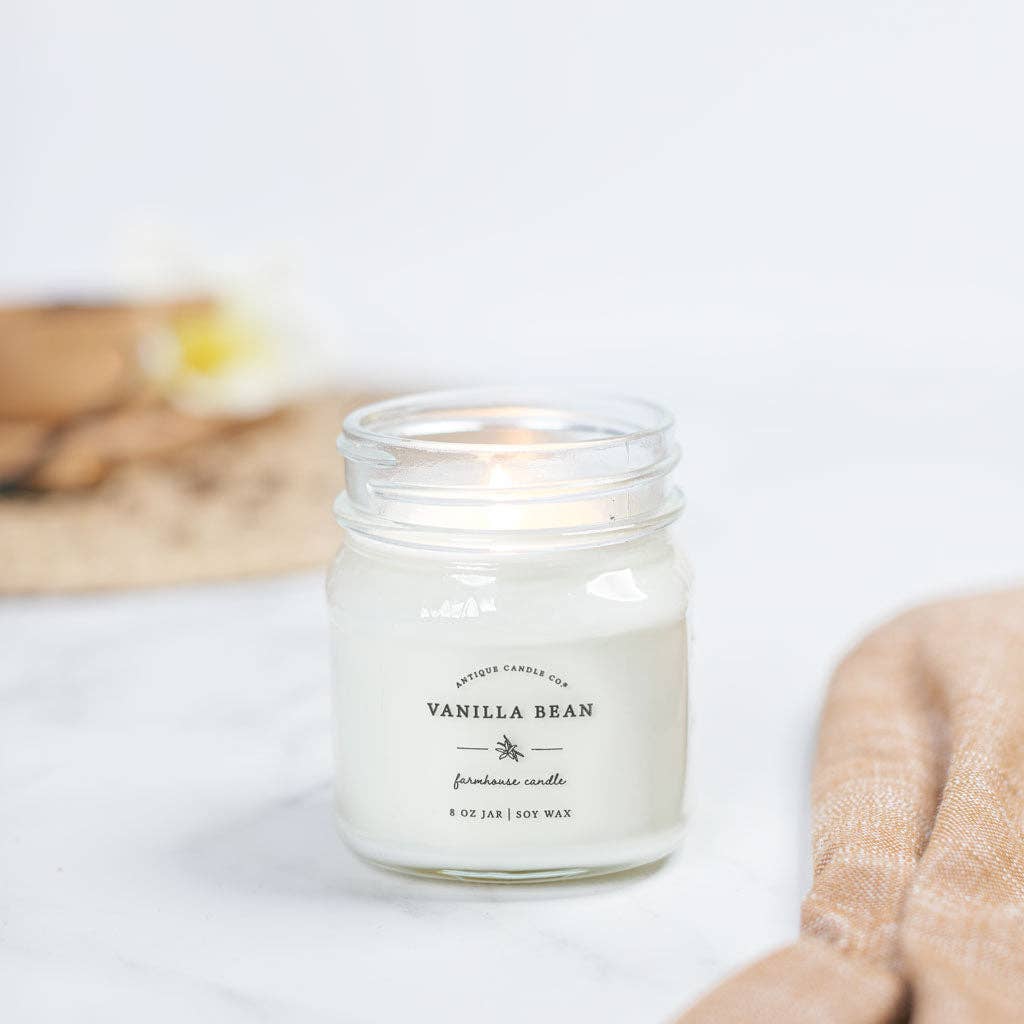 Antique Candle Co.® - Soy Wax Mason Jar Candle - Vanilla Bean - 2 oz.