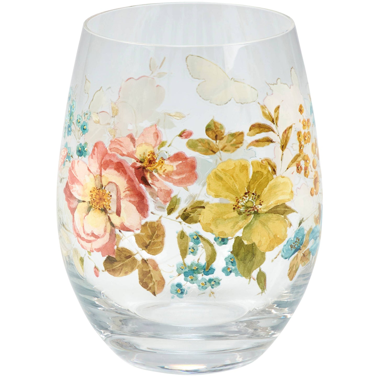 Primitives by Kathy - Florals Wine Glass