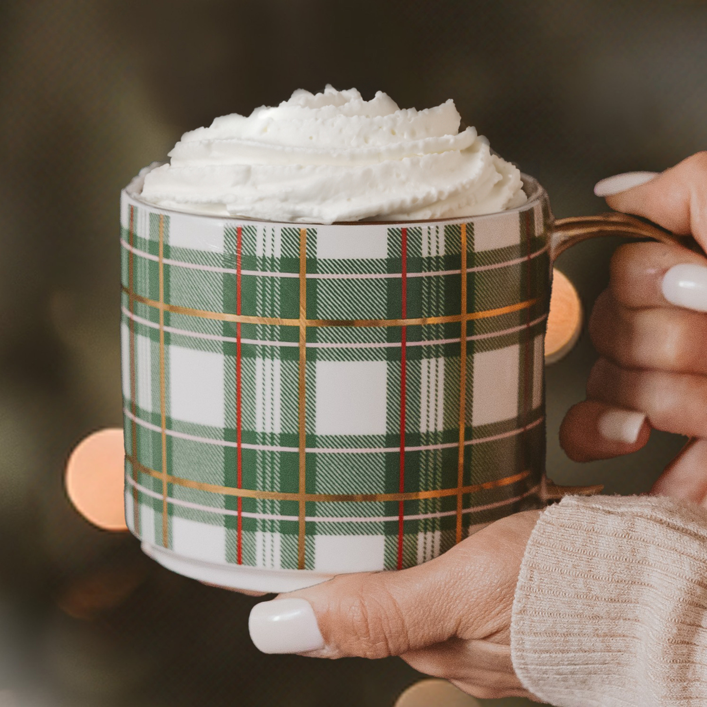 Sweet Water Decor - Green Plaid Coffee Mug