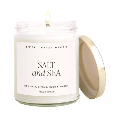 Sweet Water Decor - Salt and Sea Soy Candle - 9 oz.