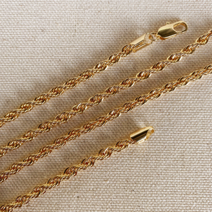 GoldFi - 18k Gold Filled Rope Chain In 4.0mm Thickness Gold Chain