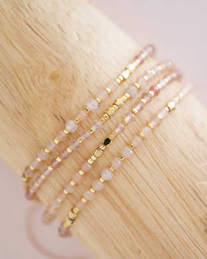 Kindred Row - Rose Quartz Healing Gemstone Stacking Bracelet