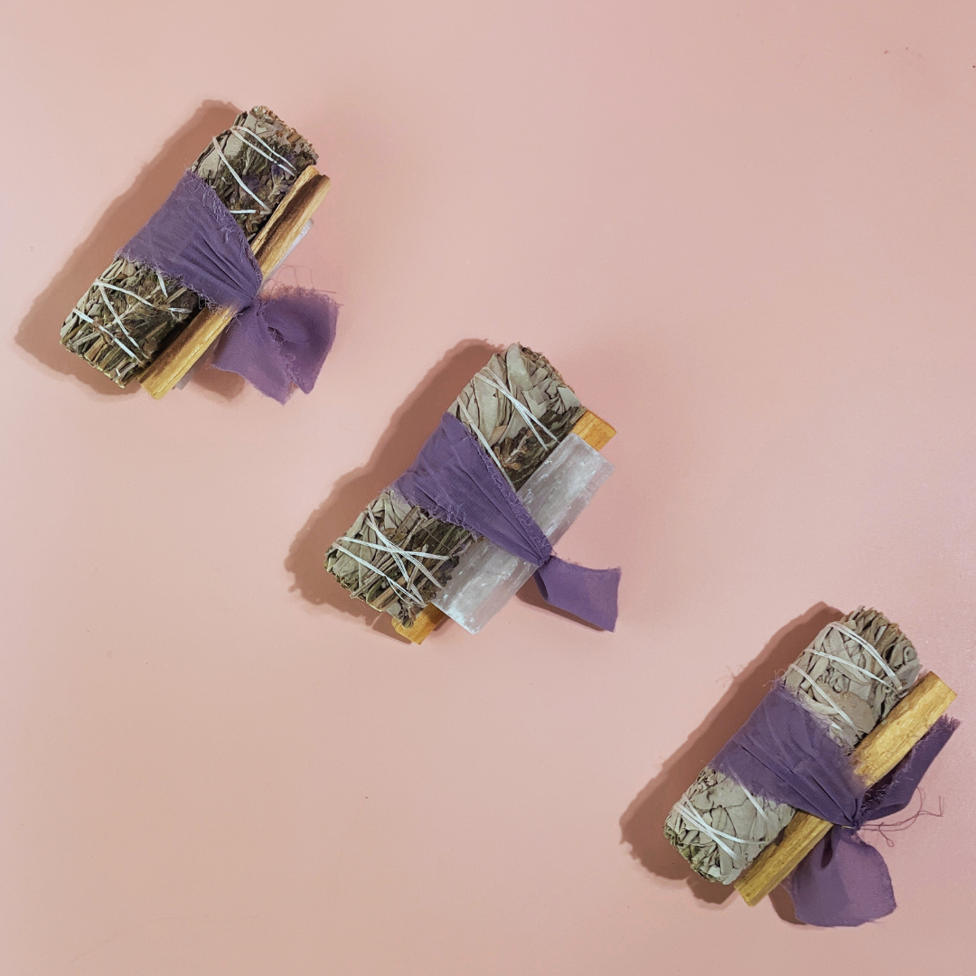 Sow the Magic - Lavender + White Sage Protection Bundle with Selenite + Palo