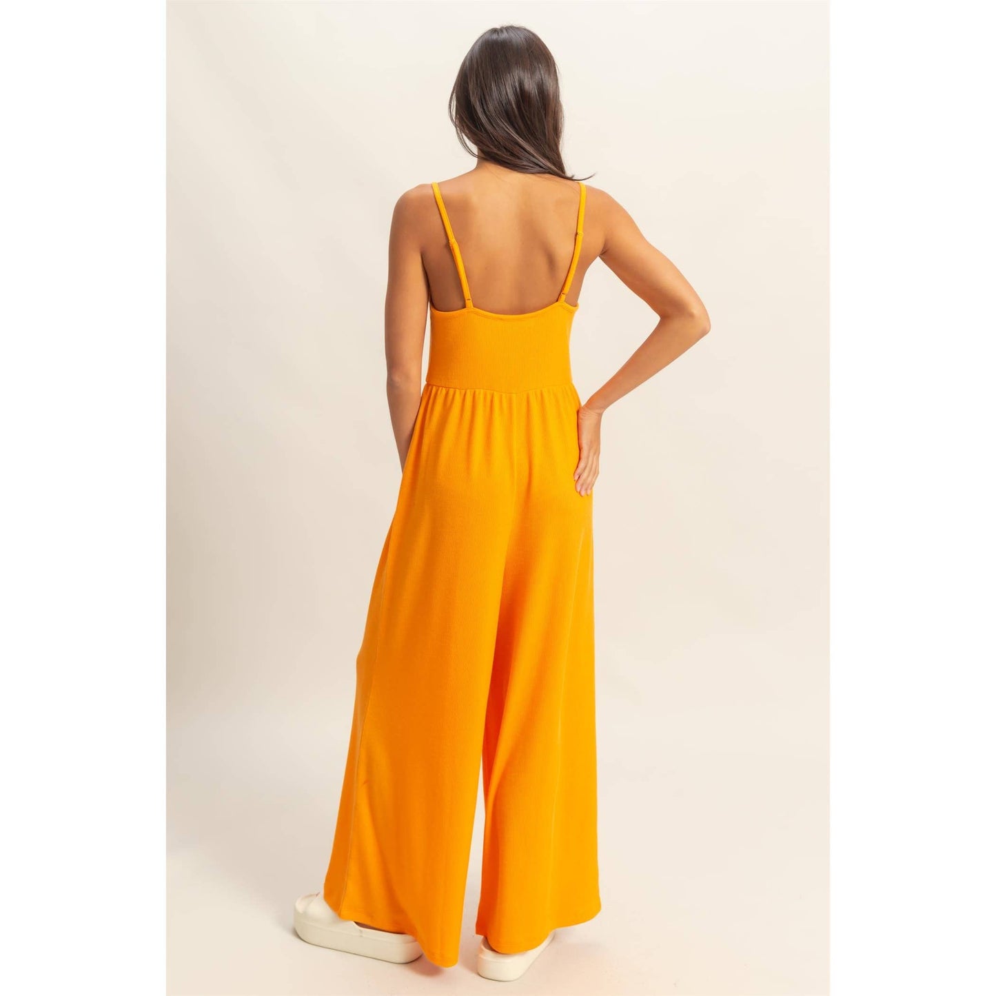 HYFVE - DZ25A984-Scoop Neck Sleeveless Wide Leg Jumpsuit