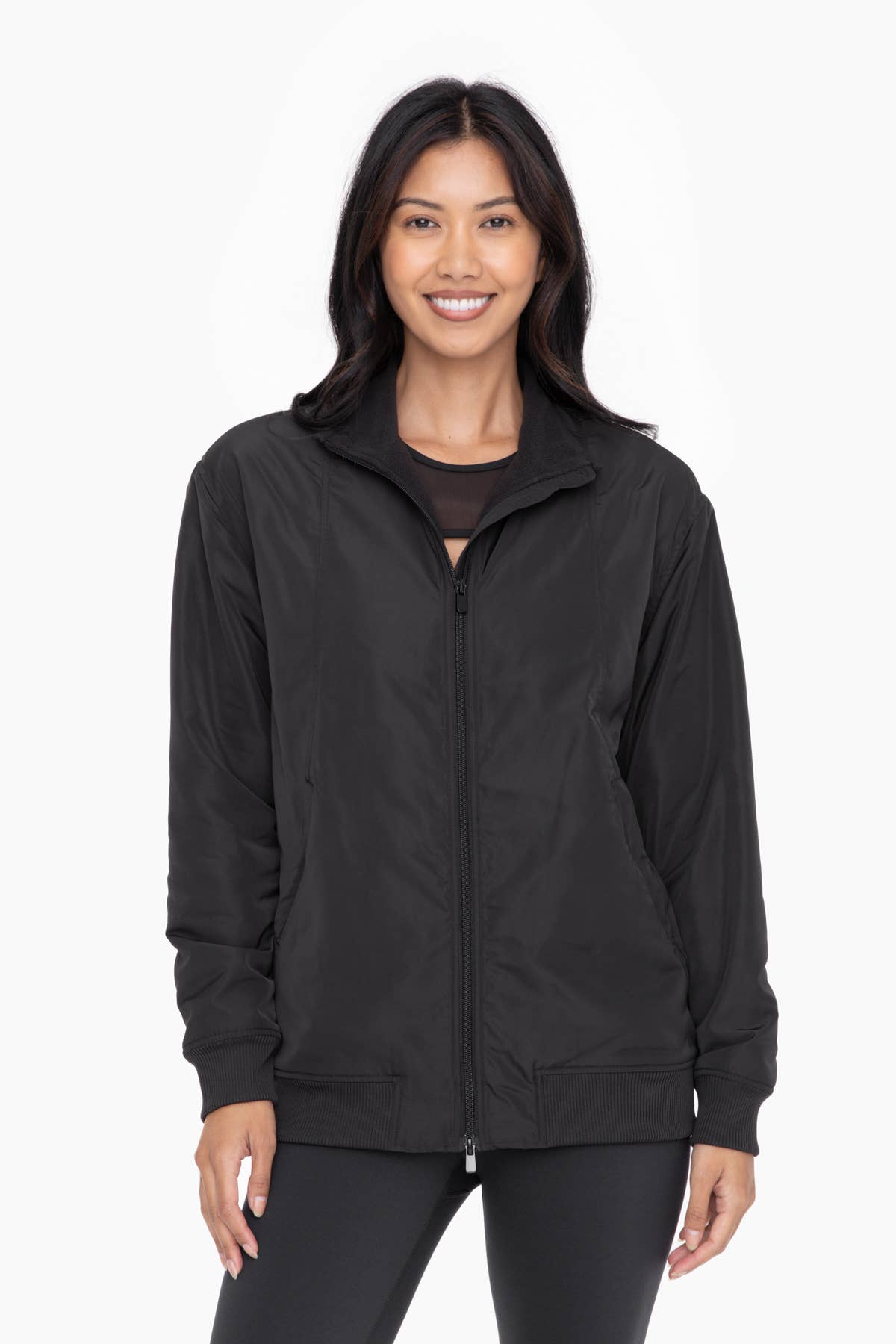 Mono B - Water Resistant Satin Finish Oversized Jacket