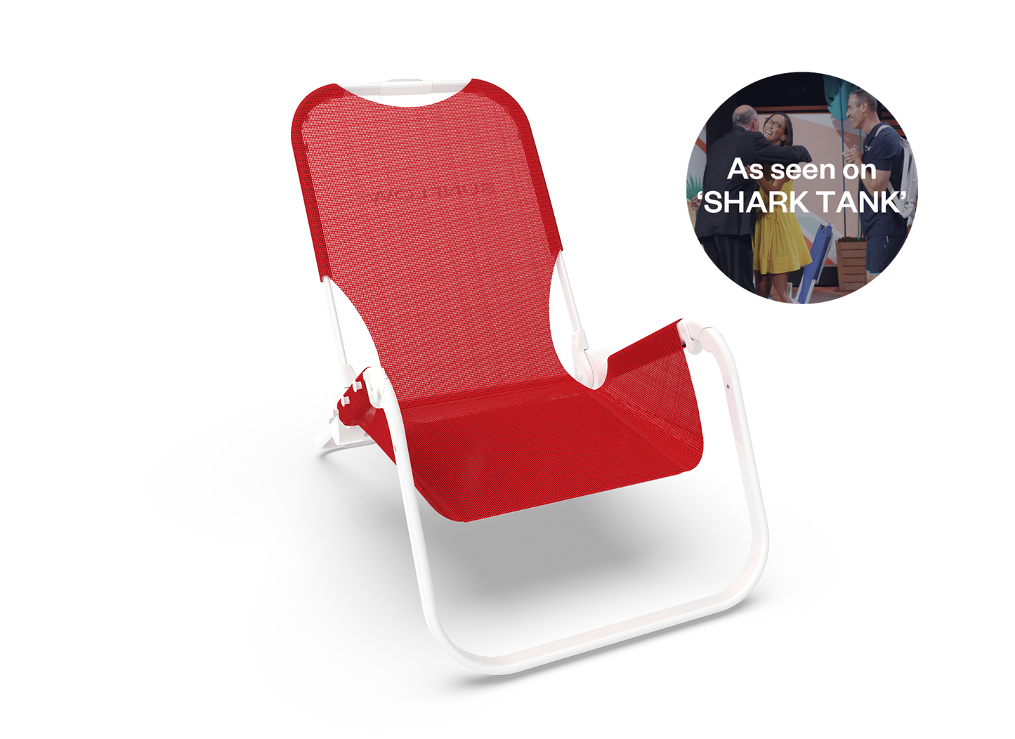 SUNFLOW - The Original Chair: Deep Blue Stripe / The Original Chair with Sun Shade and Drink Holder