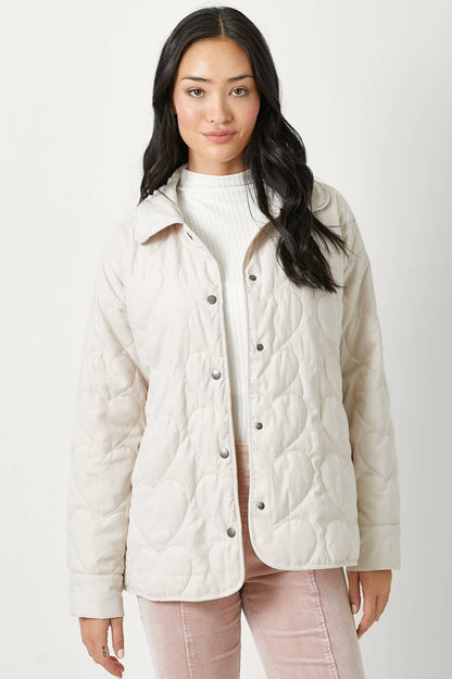 Mystree - Quilted Heart Padded Jacket