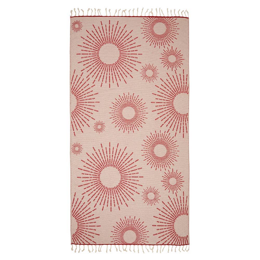 Kikoya - Sunbright Turkish Towels with Terry backing 35x70 Red