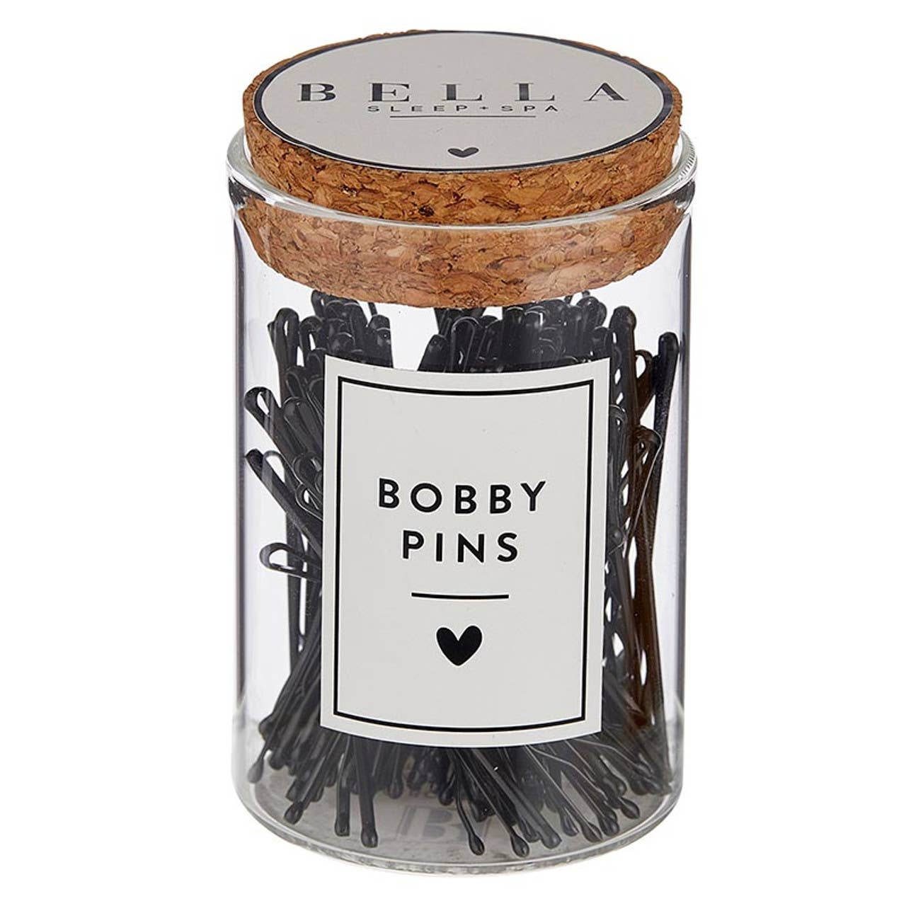 Bella Sleep + Spa - Black Bobby Pins in Jar - Standard (100 pcs)