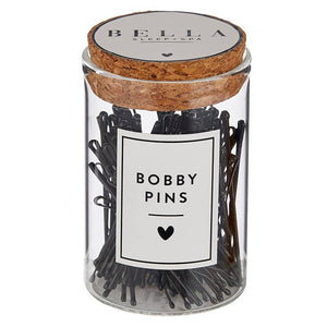 Bella Sleep + Spa - Black Bobby Pins in Jar - Standard (100 pcs)
