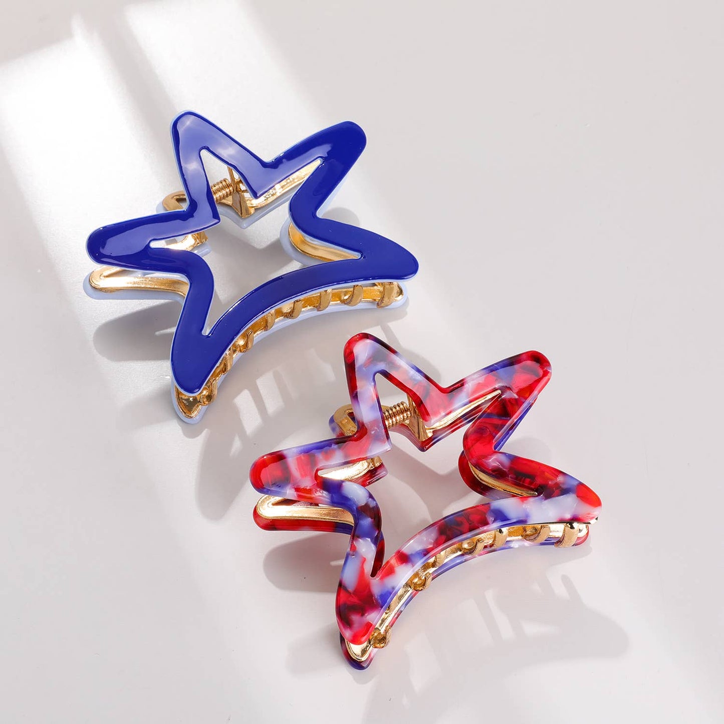 Adorro - American Star Metal Star Claw Clip