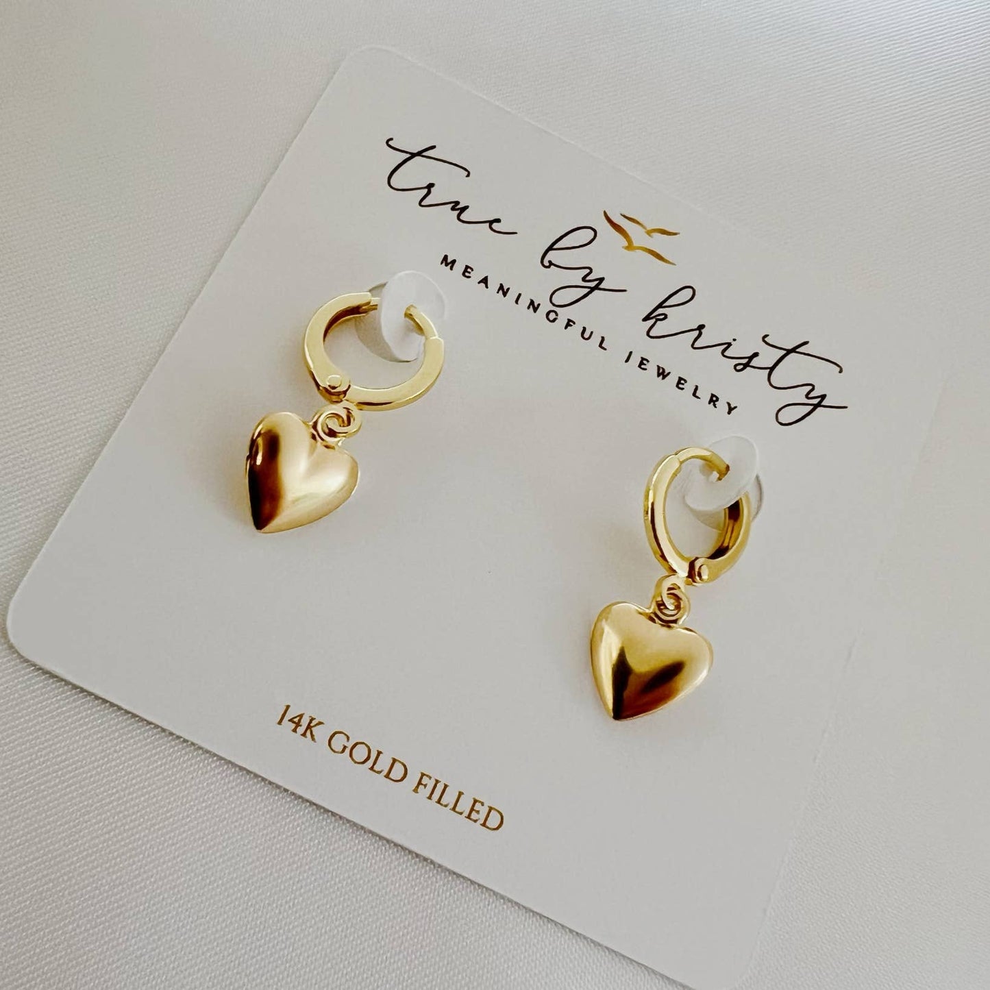 True By Kristy Jewelry - Hartley Valentine’s Day Heart Hoops Gold Filled Earrings