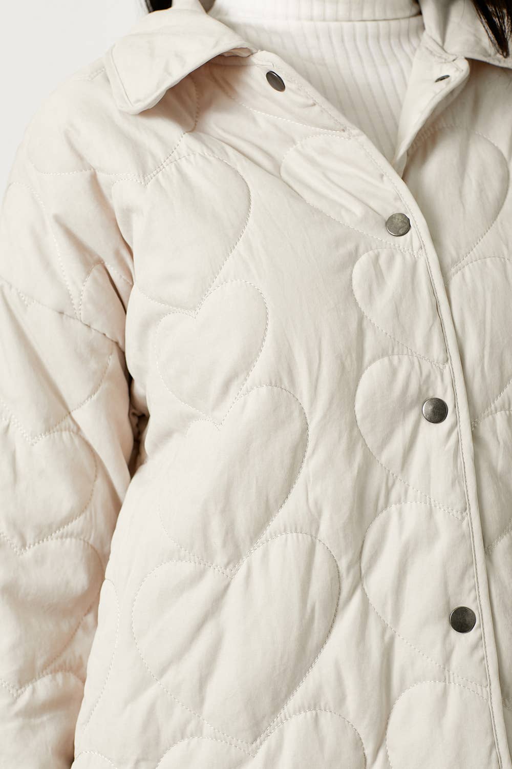 Mystree - Quilted Heart Padded Jacket