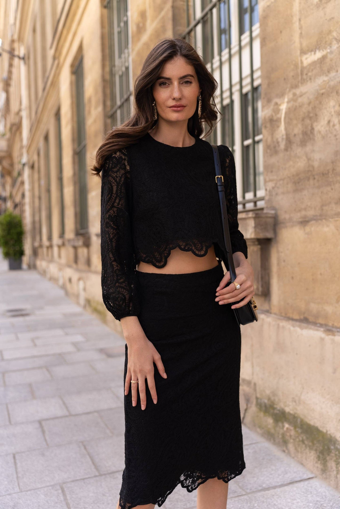 Choklate Paris - Garance Guipure Lace Midi Skirt