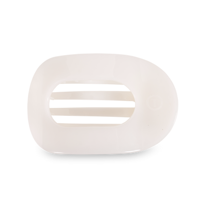 TELETIES - Coconut White Large Flat Round Clip