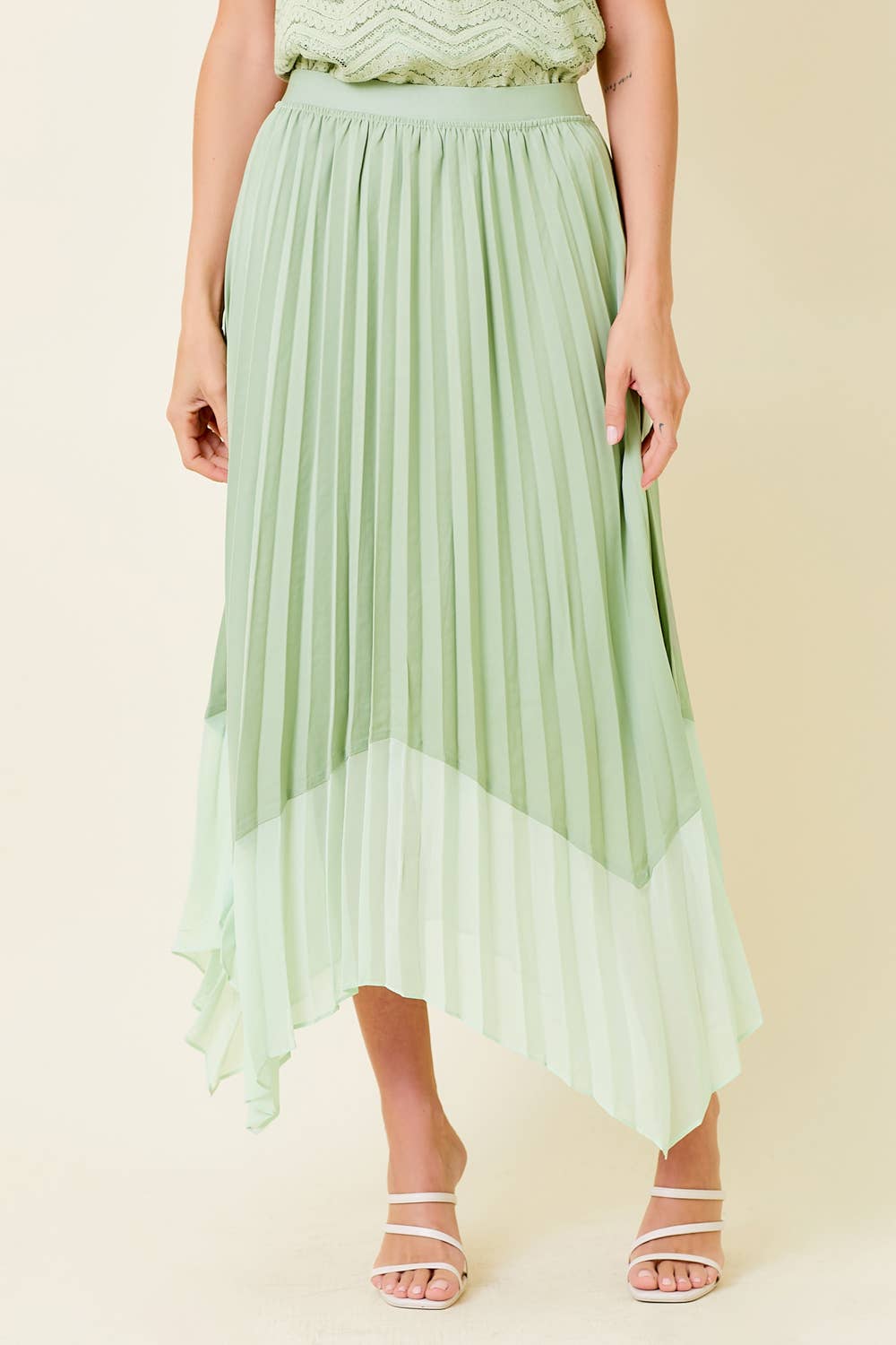 Mystree - Pleat Skirt - Mint