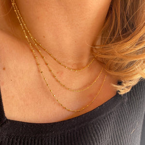 GoldFi - 18k Gold Filled 1mm Spaced Beaded Chain