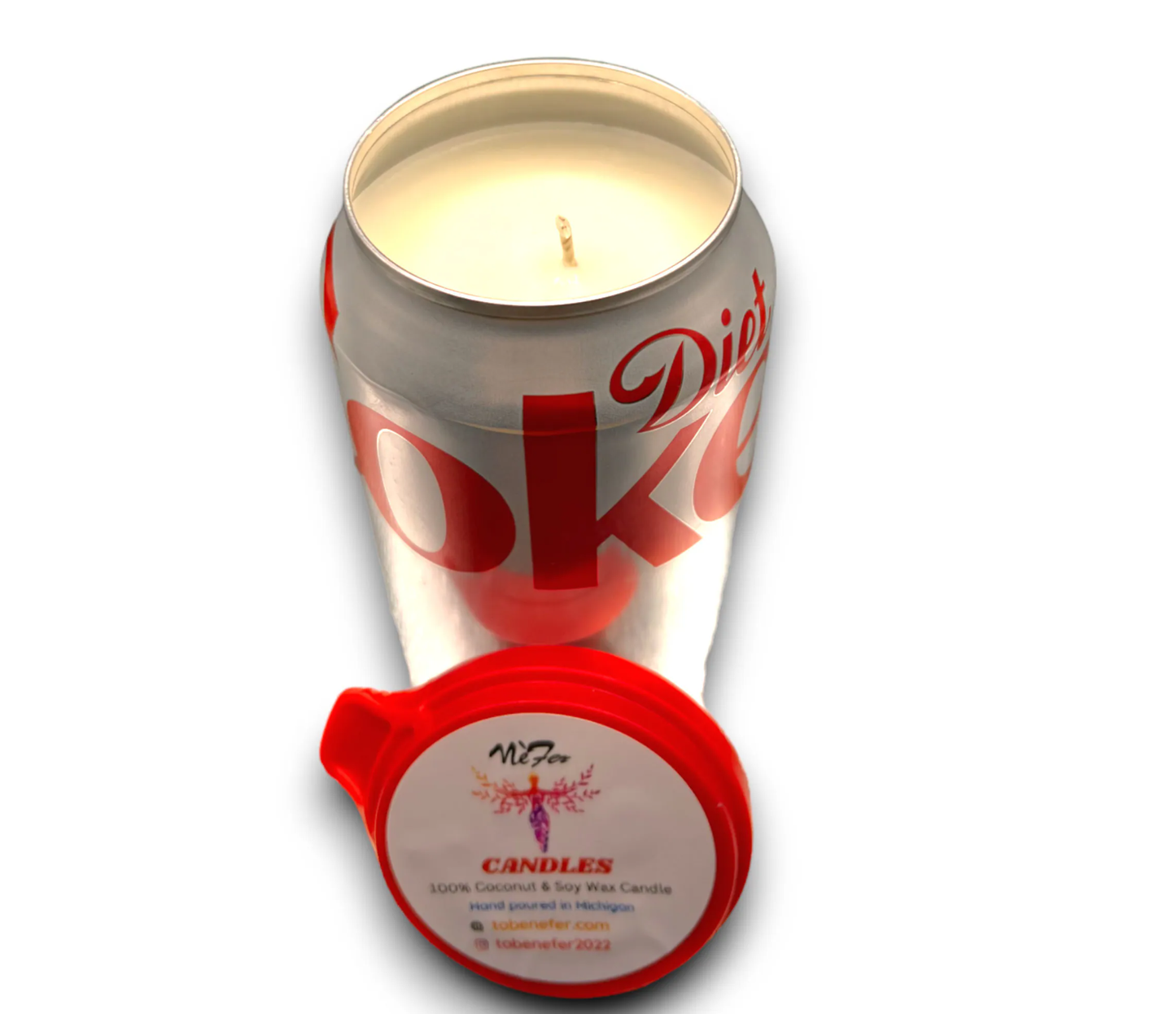 Nefer Designer Candles & Home Decor - Diet Coke Soda Can Soy Candle