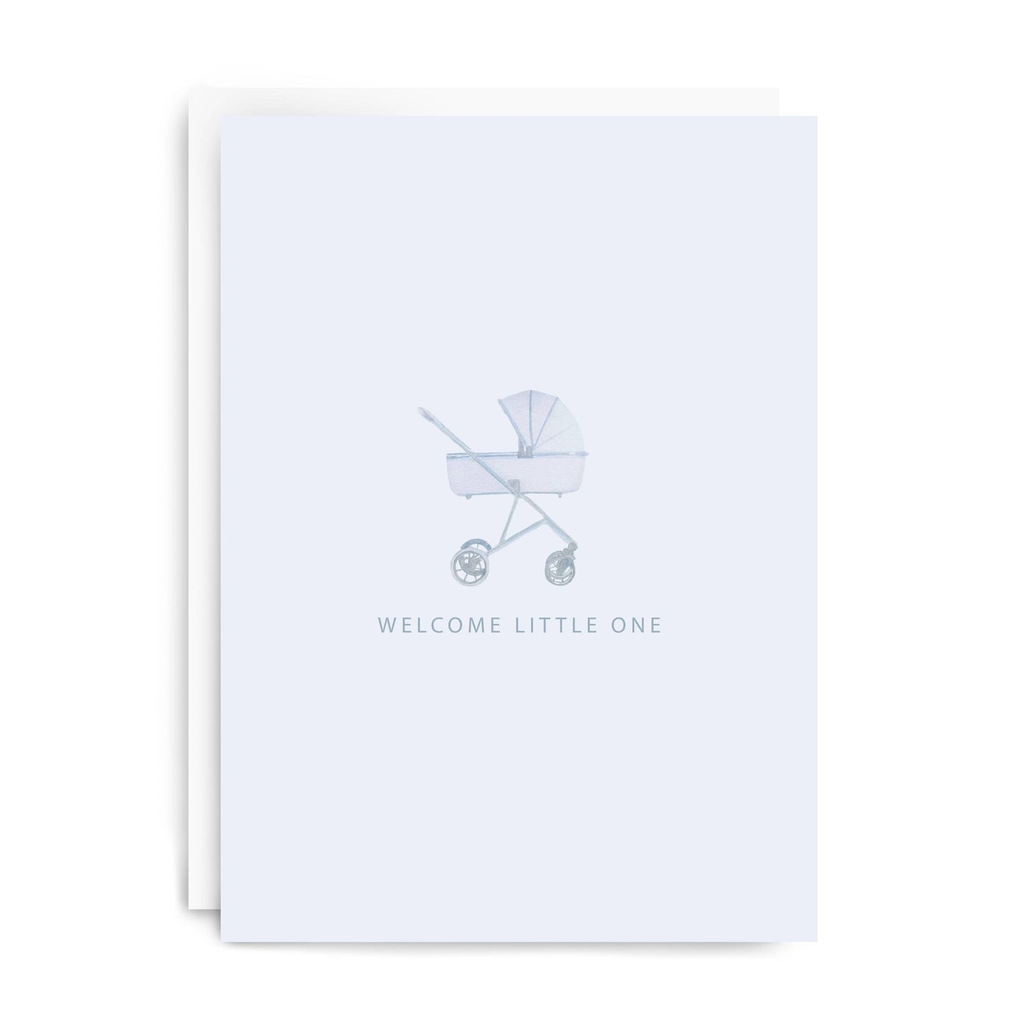 Gracefully Made Art - Blue "Welcome" Greeting Card