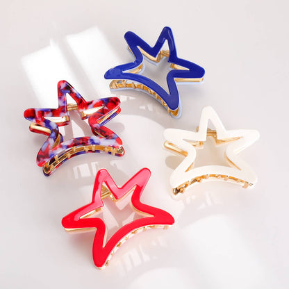 Adorro - American Star Metal Star Claw Clip