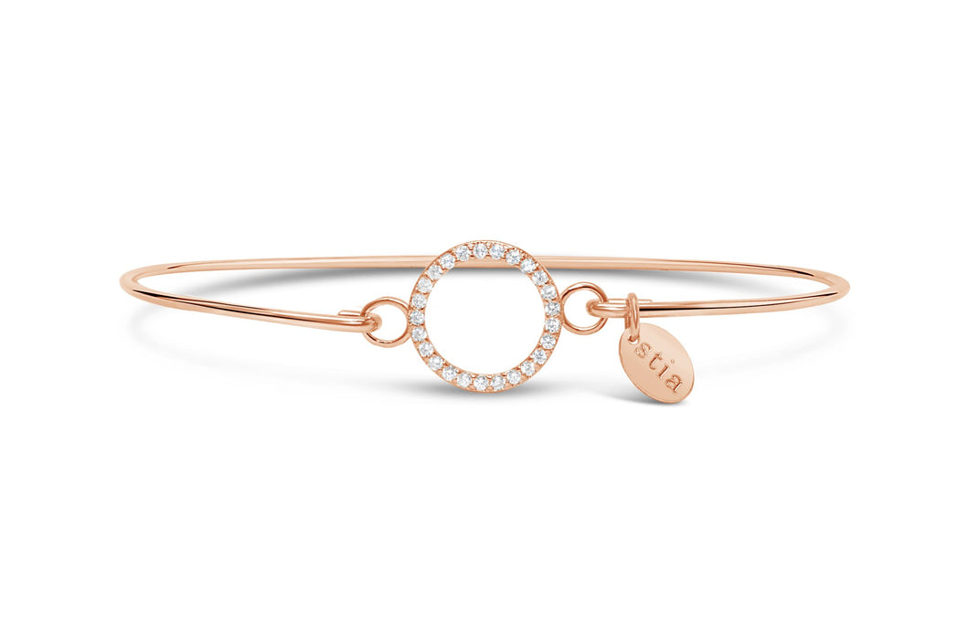 Stia Jewerly: Rose Gold Bracelet Pavé Circle