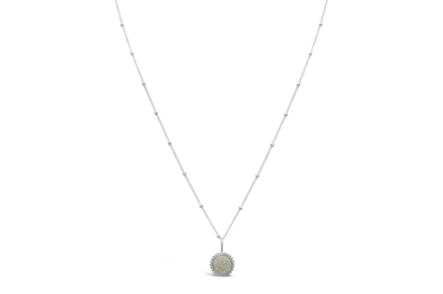 Stia Jewelry: Druzy Sparkle Opal Mini Necklace