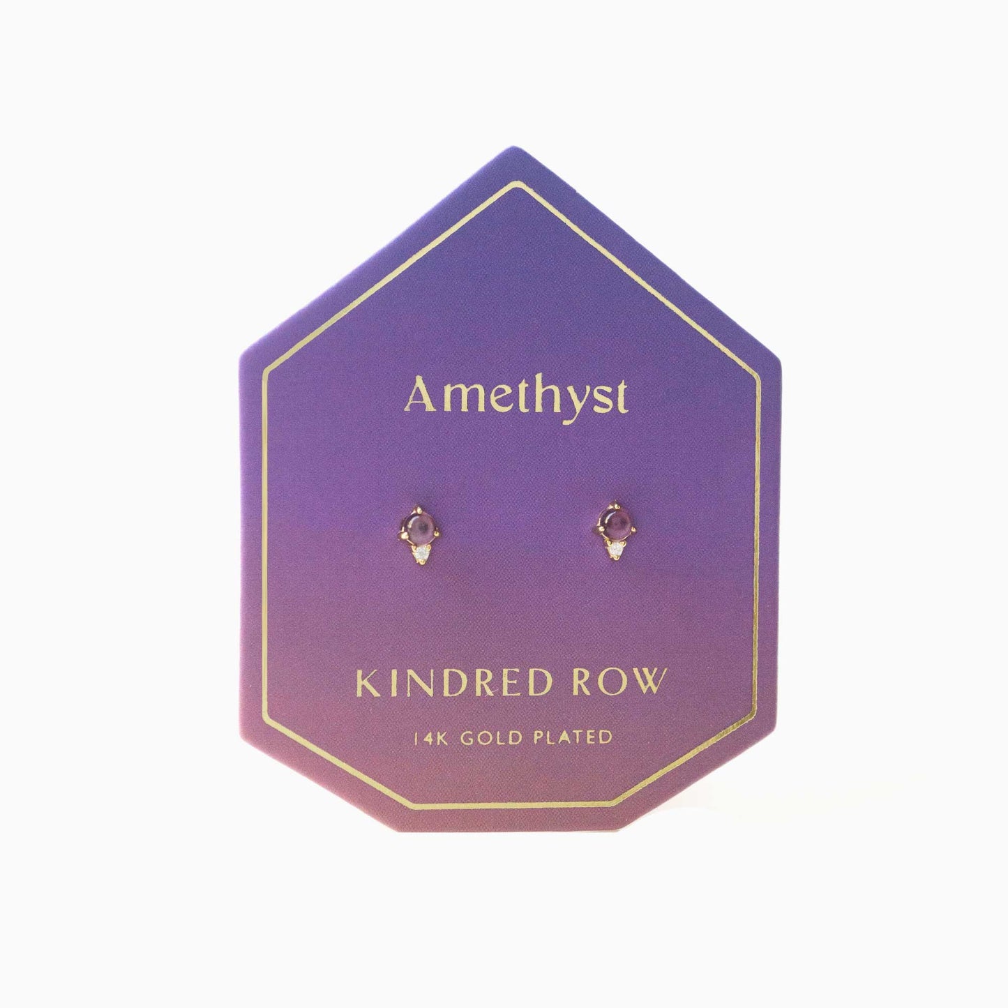 Kindred Row - Amethyst Gemstone Stud Earrings