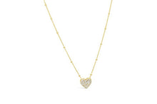 Stia Jewelry: Charm & Chain Necklace Pavé Heart