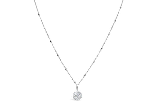 Stia Jewelry: Charm & Chain Necklace Pavé Disk