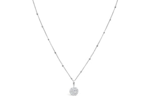 Stia Jewelry: Charm & Chain Necklace Pavé Disk