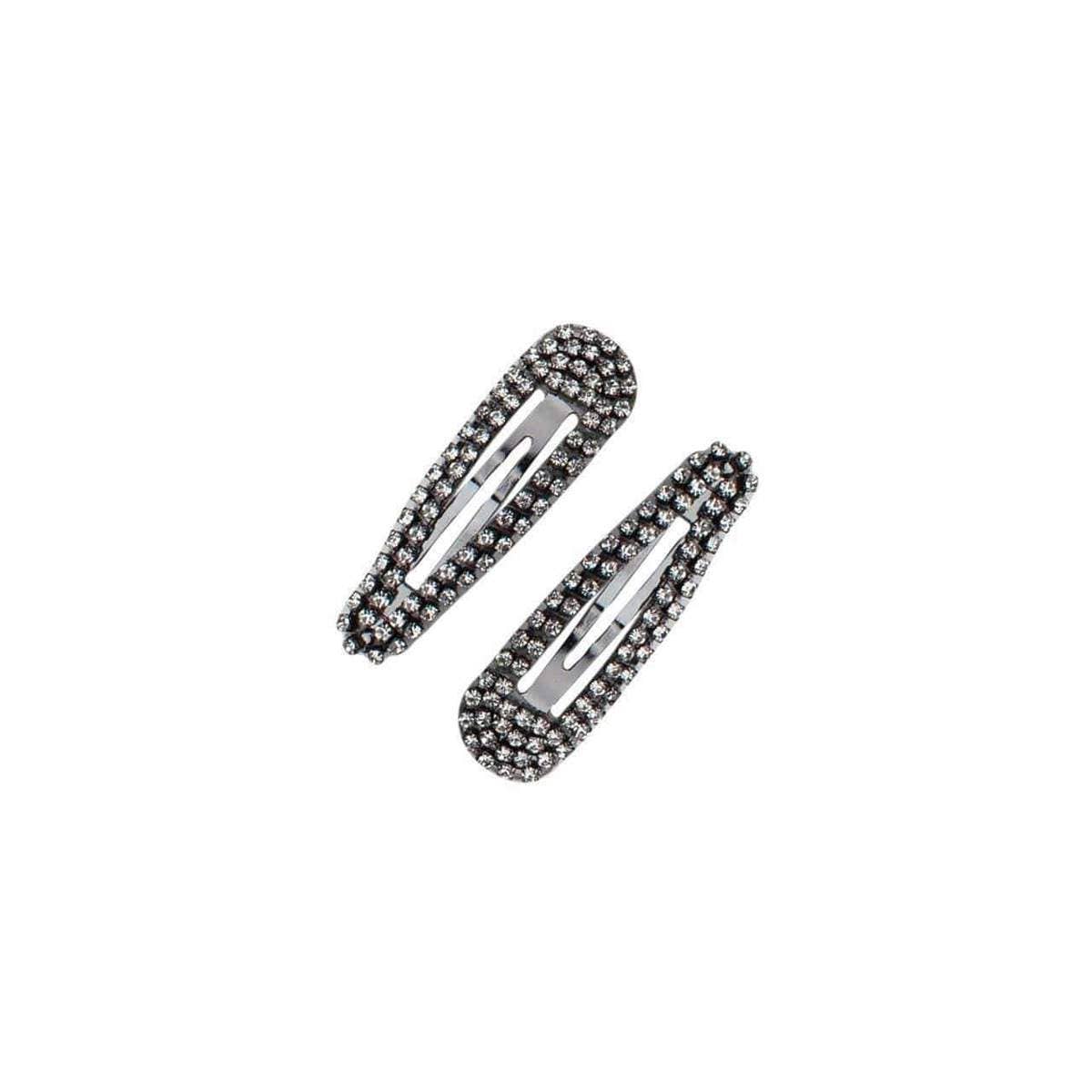 KITSCH - Rhinestone Mini Snap Clips - Hematite